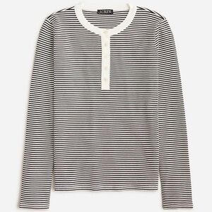 J. Crew Striped Henley Top